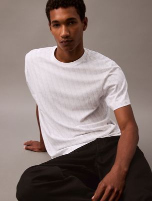 Refined Allover Monogram Logo Classic T-Shirt, Brilliant White