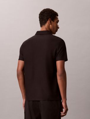 Мужские рубашки Calvin Klein Contrast Piping Quarter Zip Polo Shirt — фото 6