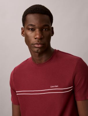 Pique Contrast Piping Tee, Zinfandel
