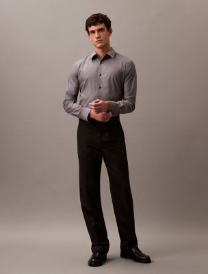 Pure Poplin Stretch Shirt, Ebony