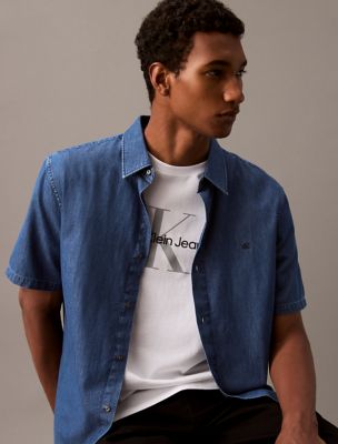 Light Chambray Short Sleeve Shirt | Calvin Klein