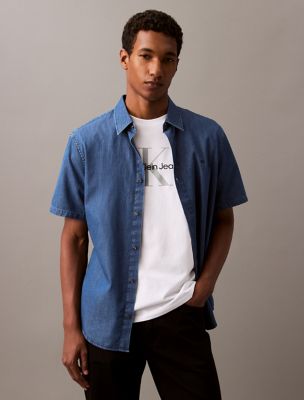 Light Chambray Short Sleeve Shirt, Infinity