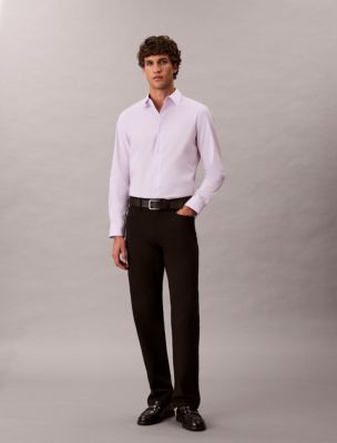 Supima Stretch Cotton Slim Shirt, Island Lilac