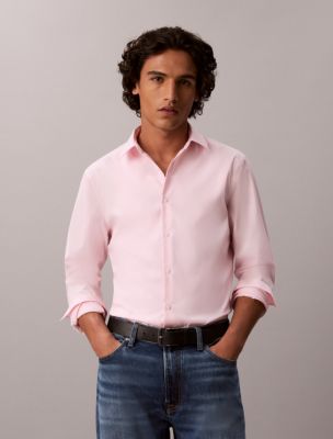 Supima Stretch Cotton Slim Shirt, Ballet Slipper