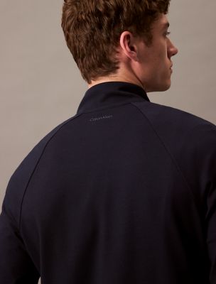 Tech Pique Quarter Zip Mock Neck Top | Calvin Klein