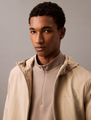 トップス CK Tech Pique Quarter Zip Mock Neck Top | Calvin Klein