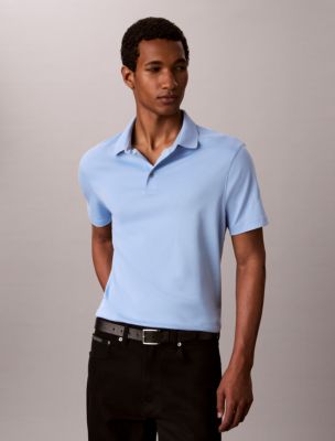 Supima Cotton Classic Polo Shirt, Placid Blue