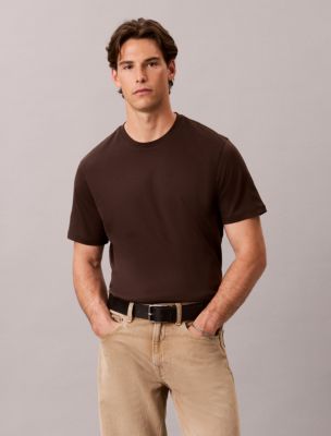 Supima Cotton Crewneck T-Shirt, Black Coffee
