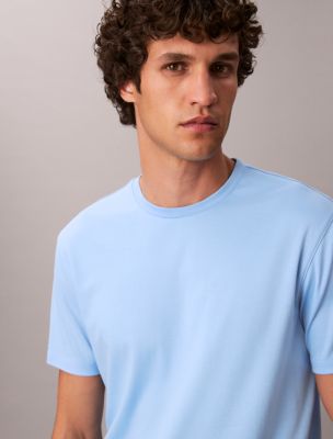 Supima Cotton Crewneck T-Shirt, Track Blue