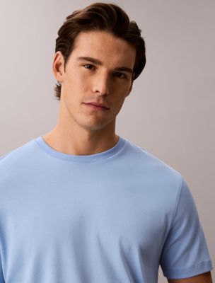 Supima Cotton Crewneck T-Shirt, Placid Blue
