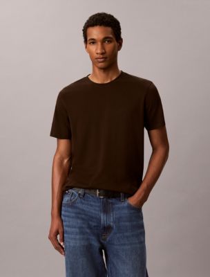 Supima Cotton Crewneck T-Shirt, Dark Coffee
