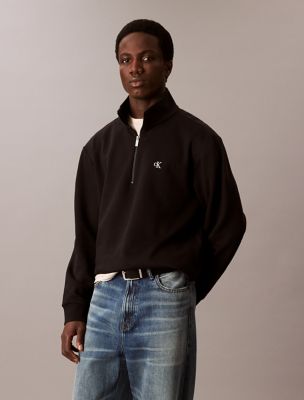 Archive Logo Fleece Quarter Zip Sweatshirt, Black
