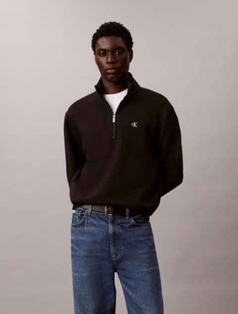 Мужские худи Calvin Klein Archive Logo Fleece Quarter Zip Sweatshirt