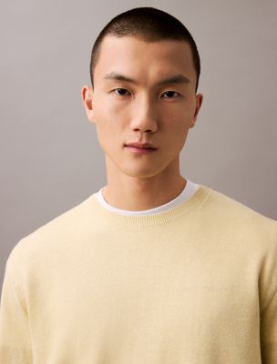 Linen Silk Blend Relaxed Sweater, Hay