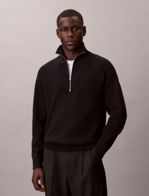 Мужские свитеры Calvin Klein Tech Knit Quarter Zip Sweater