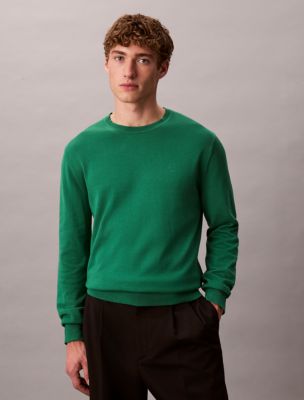 Supima Cotton Classic Sweater, Verdant Green