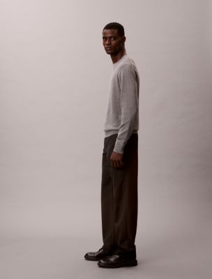 Мужской свитер Calvin Klein Supima Cotton Classic, цвет: Средний серый меланжевый — фото 3