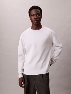 Tech Knit Crewneck Sweater, Quiet Gray