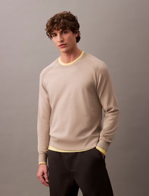 Tech Knit Crewneck Sweater, Vintage Khaki