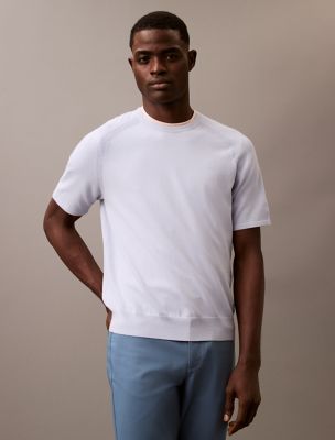 Tech Knit Crewneck Sweater T-Shirt, Zen Blue