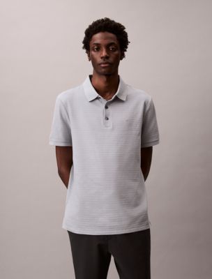Waffle Knit Classic Polo Shirt , Quarry