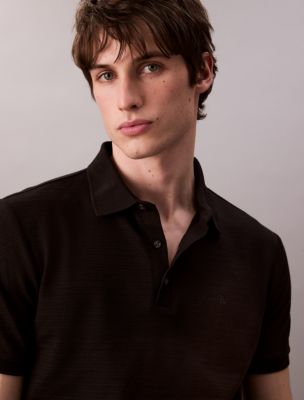 Мужские рубашки Calvin Klein Waffle Knit Classic Polo Shirt — фото 3