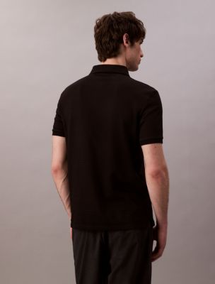 Мужские рубашки Calvin Klein Waffle Knit Classic Polo Shirt — фото 4