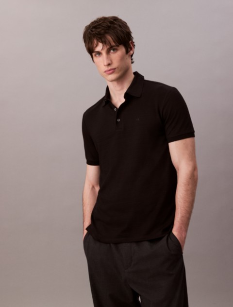 Мужские рубашки Calvin Klein Waffle Knit Classic Polo Shirt