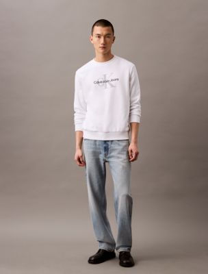 Monogram Logo Fleece Crewneck Sweatshirt | Calvin Klein