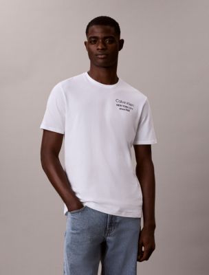 Мужская футболка Calvin Klein CK NYC с логотипом и принтом, цвет: Яркий белый — фото 2