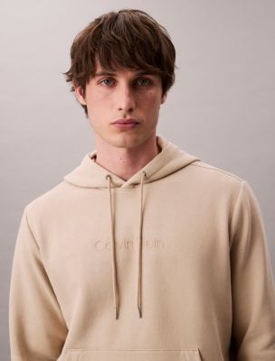 Fleece Standard Logo Graphic Hoodie , White Pepper