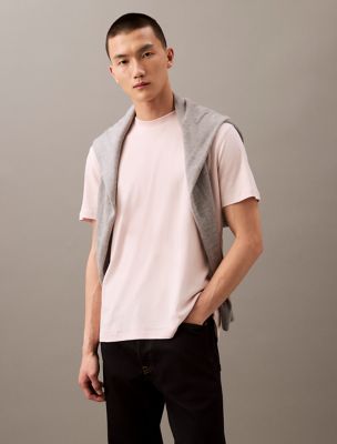 Supima Cotton Crewneck T-Shirt, Mauve Chalk