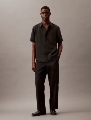 Soft Cotton Pull-On Pants, Black Beauty