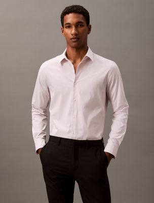 Slim Stretch Shirt, Gray Lilac