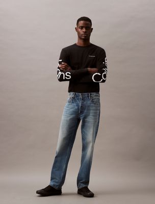 Vertical Logo Classic Crewneck T-Shirt, Black Beauty