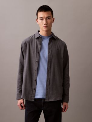 Houndstooth Flannel Classic Button-Down Shirt, Dark Sapphire