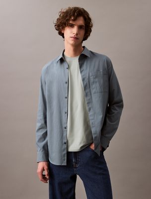 Tech Stretch Button-Down Shirt, Stormy Weather