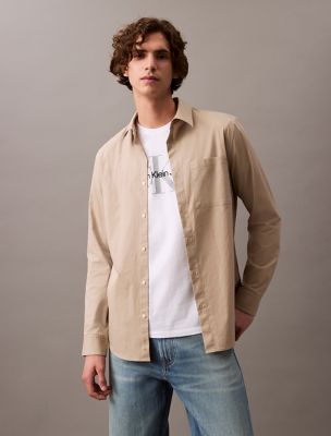 Tech Stretch Button-Down Shirt, Crockery