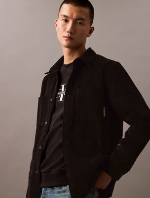 Corduroy Classic Button-Down Shirt, Black Beauty