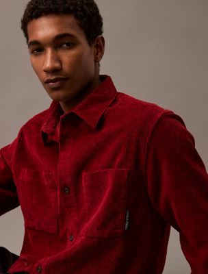Corduroy Classic Button-Down Shirt, Syrah