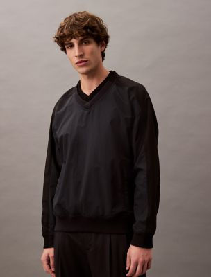 Double V-Neck Nylon Pullover, Vulcan