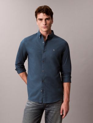 Solid Oxford Classic Button-Down Shirt, Navy Teal 