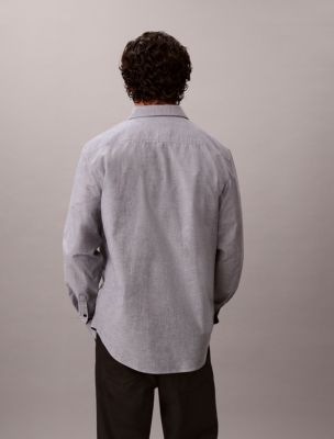 Мужские рубашки Calvin Klein Solid Classic Oxford Button-Down Shirt — фото 5