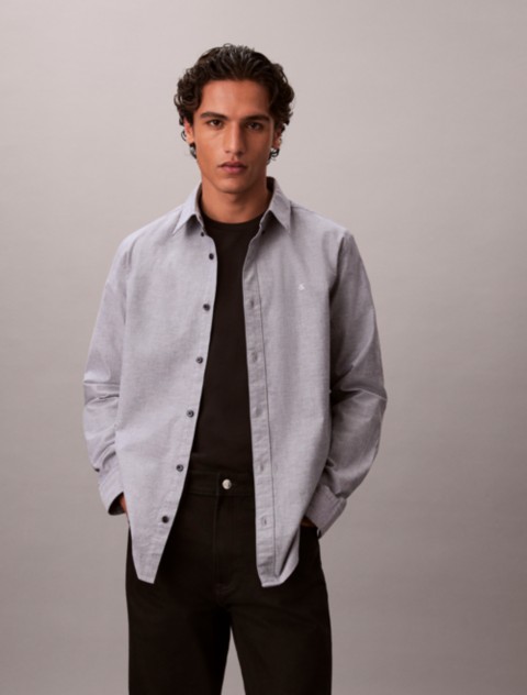 Мужские рубашки Calvin Klein Solid Classic Oxford Button-Down Shirt