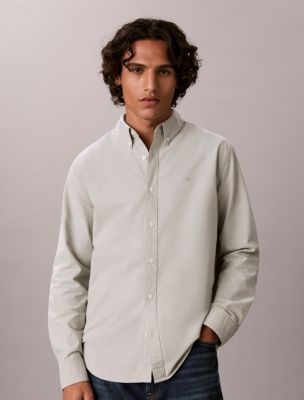 Solid Classic Oxford Button-Down Shirt, Oil Green