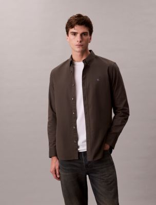 Solid Oxford Classic Button-Down Shirt, Beluga