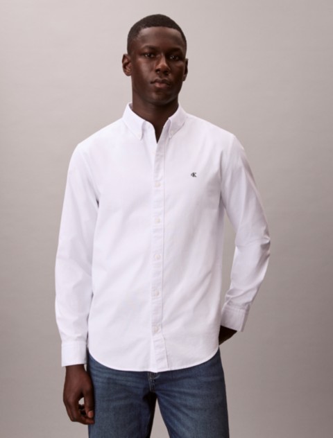 Мужские рубашки Calvin Klein Solid Oxford Classic Button-Down Shirt