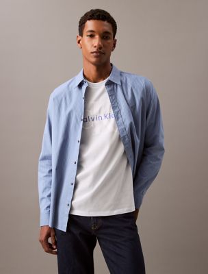 Striped Oxford Classic Button-Down Shirt, Blue Horizon