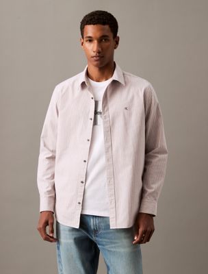 Striped Oxford Classic Button-Down Shirt, Bark