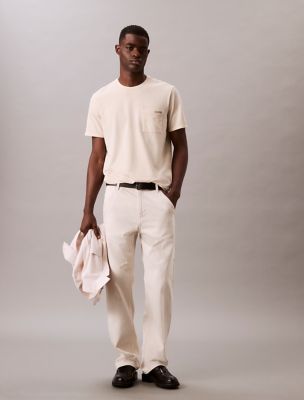 Cotton Pocket Classic T-Shirt, Oatmeal
